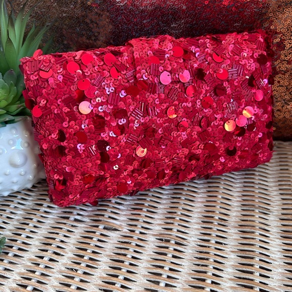 Simitri Cayenne Kitsch Clutch new with tags All-Over Sequin cocktail party - Picture 8 of 16